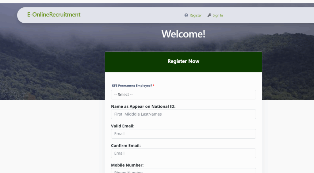 KFS Recruitment 2025/2026 Dates, Centers, Application Form Portal