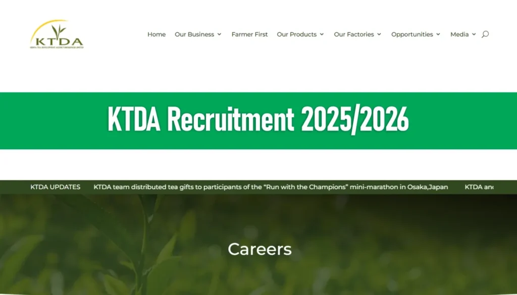 KTDA Recruitment 2026/2027 Jobs Application Form Portal
