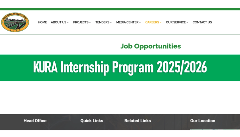 KURA Internship 2026/2027 Dates, Application Form Portal
