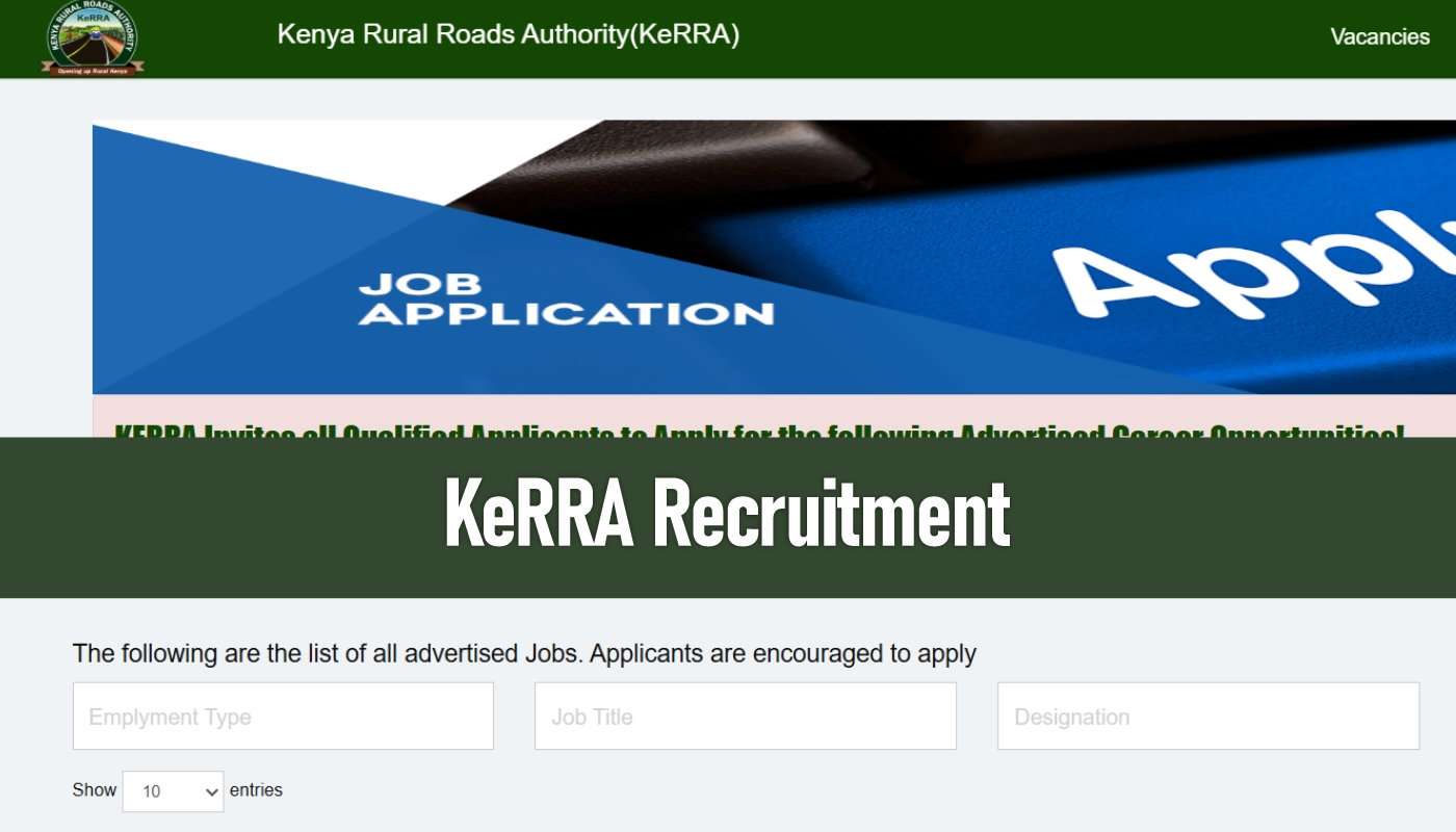 KeRRA Recruitment 2026/2027 Jobs Application Form Portal