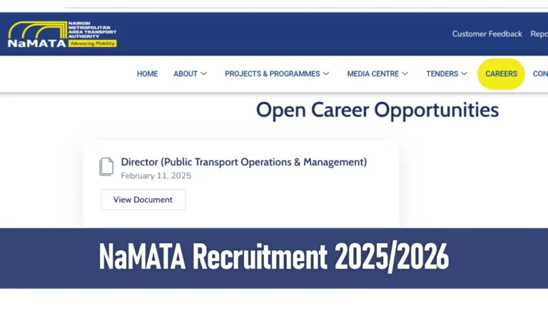 NaMATA Recruitment 2026/2027 Application Form Portal