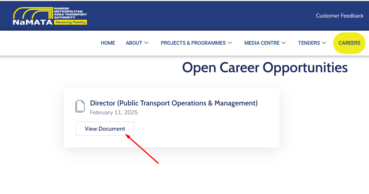 Visit NaMATA Recruitment Portal