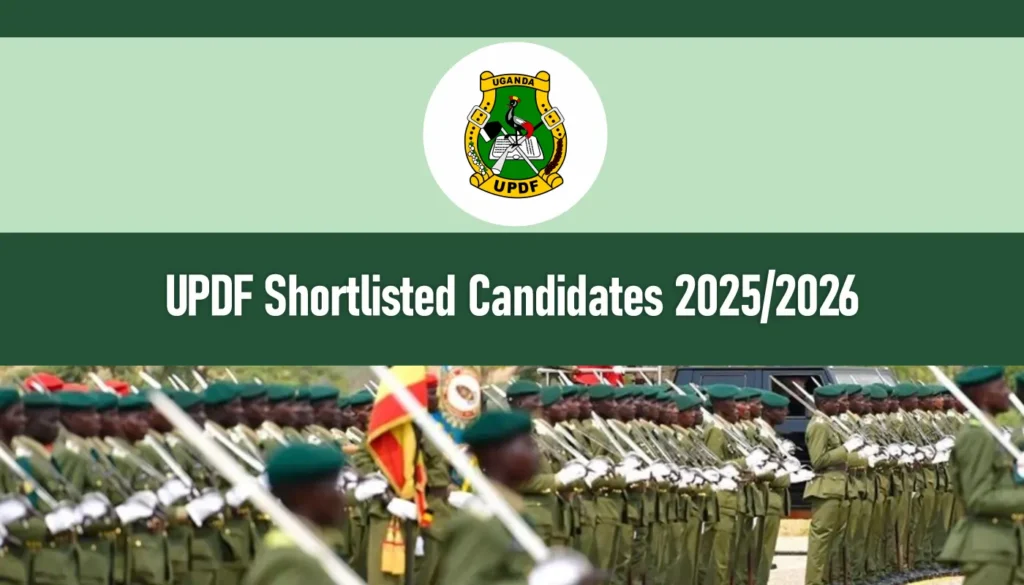 UPDF Shortlisted Candidates 2026/2027 Result, PDF Download