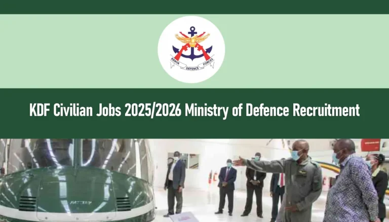 KDF Civilian Jobs 2026/2027 Ministry of Defence Recruitment Portal