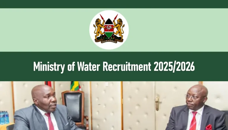 Ministry of Water Recruitment 2026/2027 Application Portal