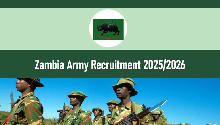 Zambia Army Recruitment 2026/2027 Application Form, Dates, Latest News