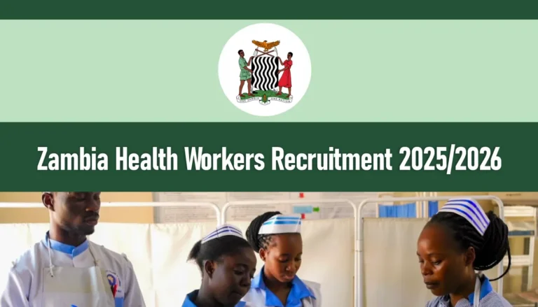 Zambia Health Workers Recruitment 2026/2027 Jobs Application Portal