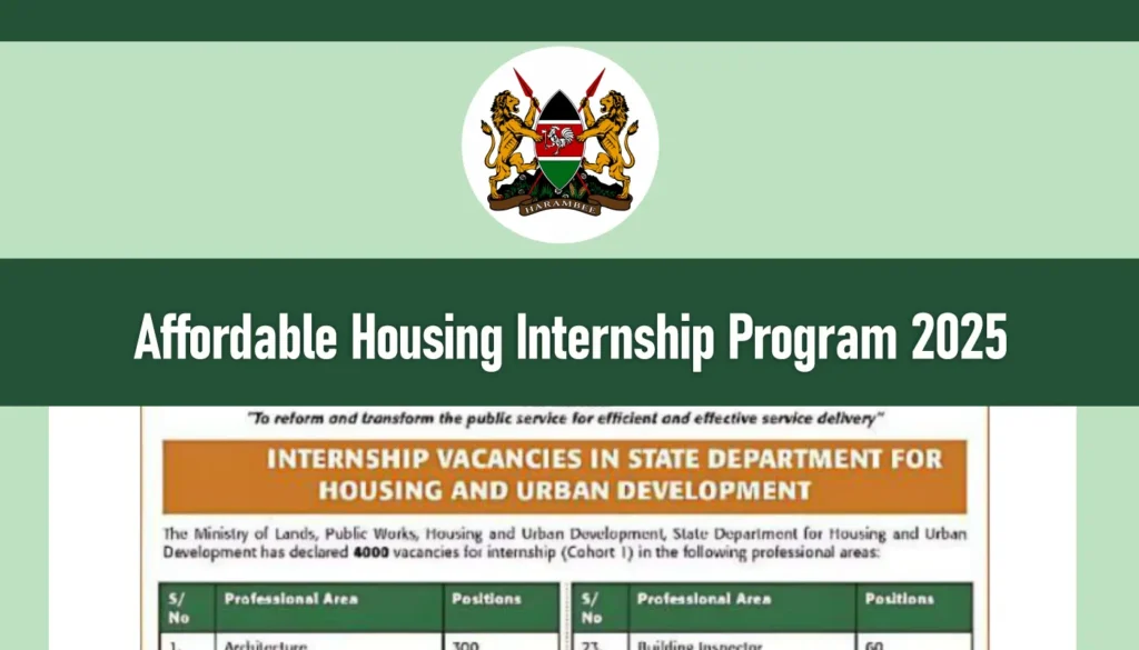 Affordable Housing Internship 2026/2027 Application Form Portal