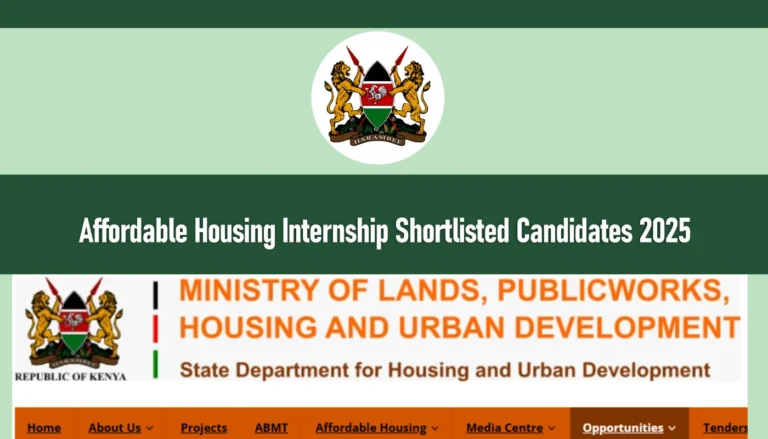 Affordable Housing Internship Shortlisted Candidates 2025 PDF Download