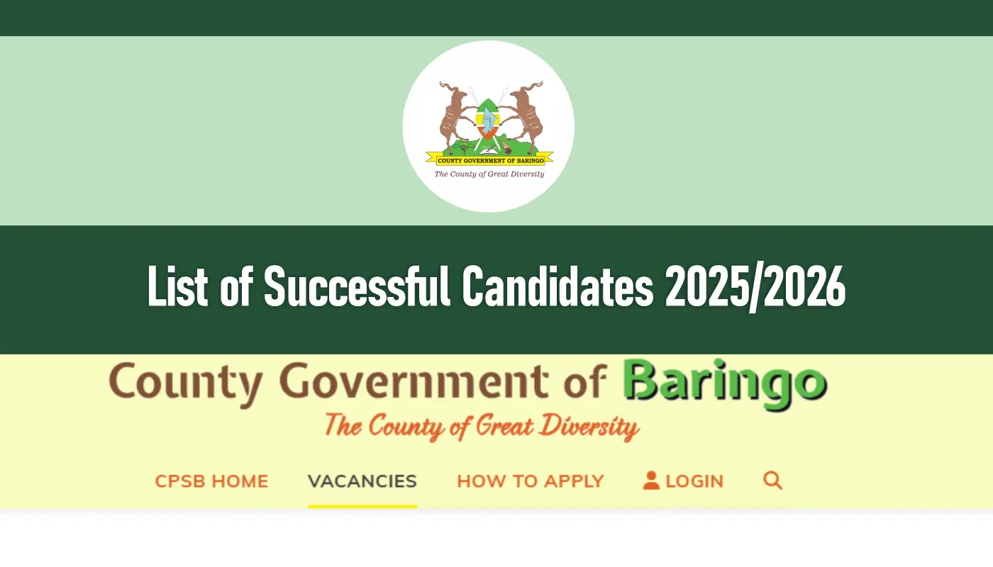 Baringo County Shortlisted Candidates 2026 PDF Download - Check Here