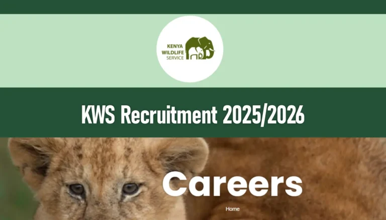 KWS Recruitment 2026/2027 Dates and Centers, Application Form Portal