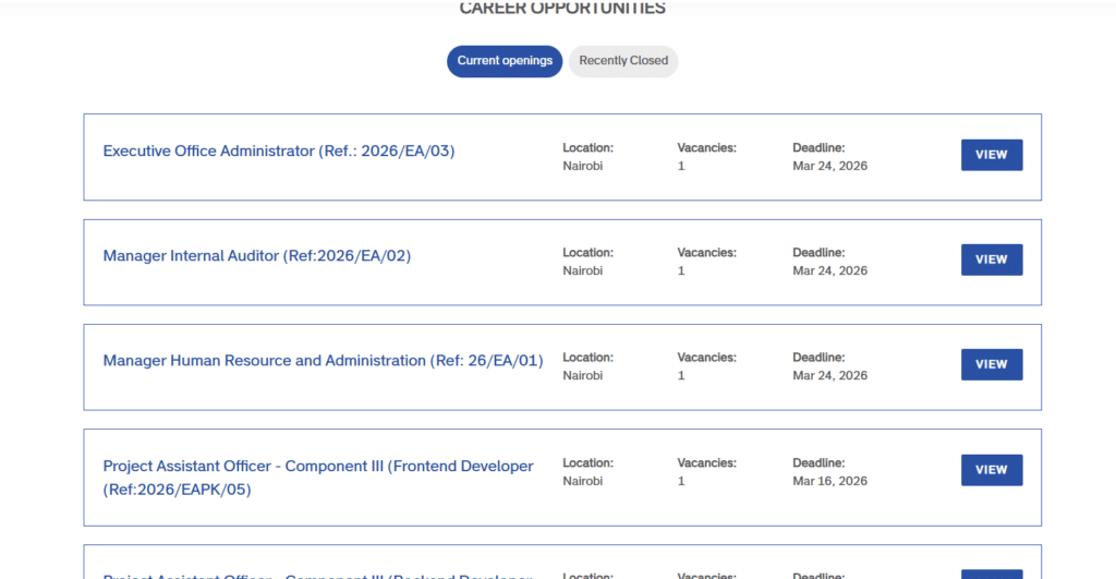 KENAS Recruitment 2026/2027 Jobs Application Form Portal