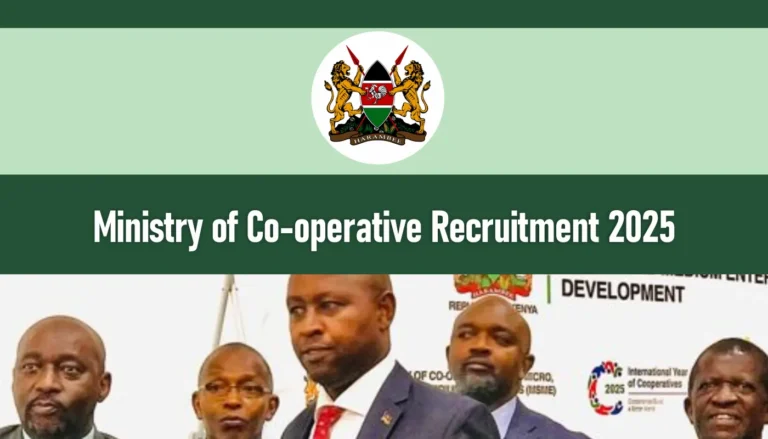 Ministry of Cooperatives Recruitment 2025/2026 Jobs Application Portal