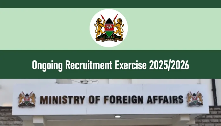 Ministry of Foreign Affairs Recruitment 2025/2026 Jobs Application Form Portal