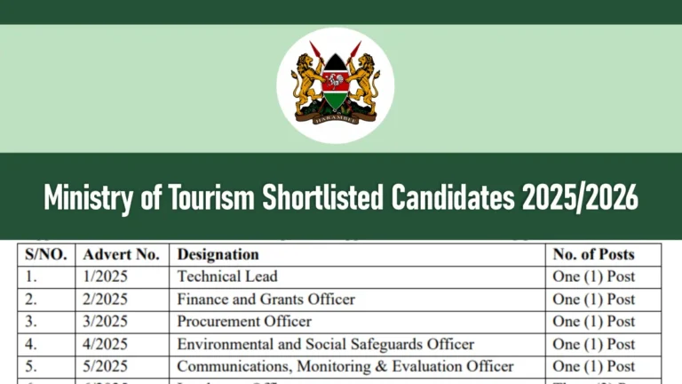 Ministry of Tourism Shortlisted Candidates PDF for 2025 Recruitment