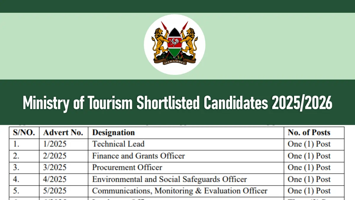 Ministry of Tourism Shortlisted Candidates PDF for 2025 Recruitment