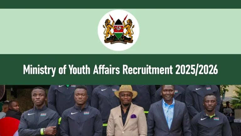 Ministry of Youth Affairs Recruitment 2025/2026 Jobs Application Form Portal