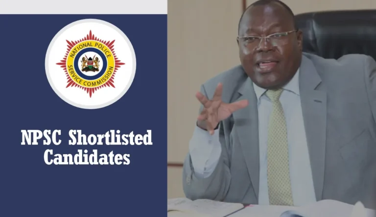 NPSC Kenya Police Shortlisted Candidates 2025 Recruitment List PDF Download