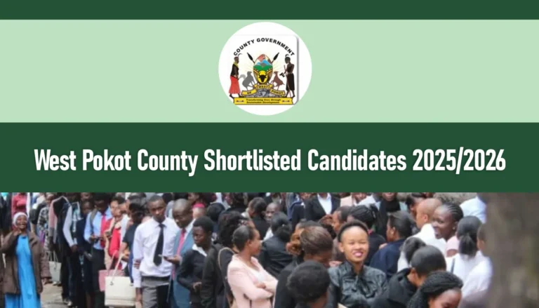 West Pokot County Shortlisted Candidates 2026 PDF Download