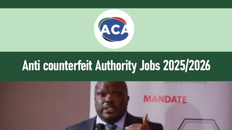 Anti-counterfeit Authority Jobs 2026/2027 Recruitment Portal