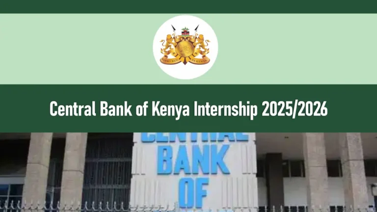 Central Bank of Kenya Internship 2025/2026 Application Form Portal