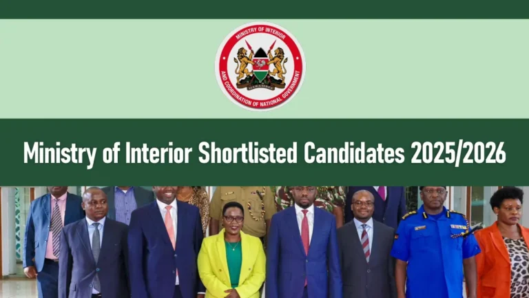 Ministry of Interior Shortlisted Candidates 2025/2026 PDF is Out