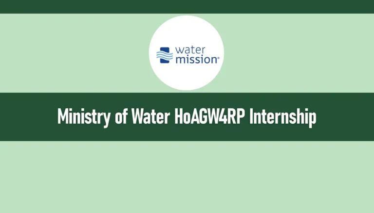 Ministry of Water HoAGW4RP Internship 2025/2026 Application Form