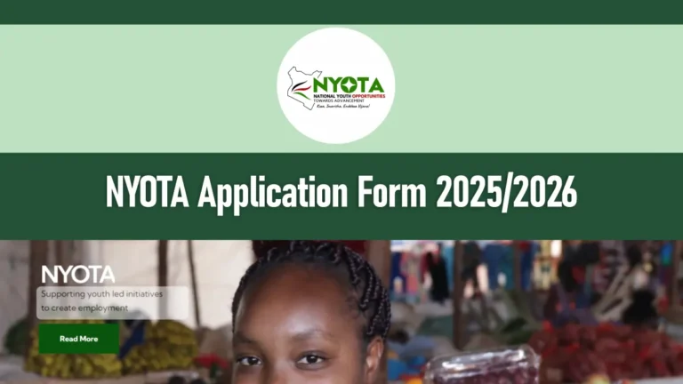 NYOTA Project 2026/2027 Application Form Cycle 3 Registration Portal