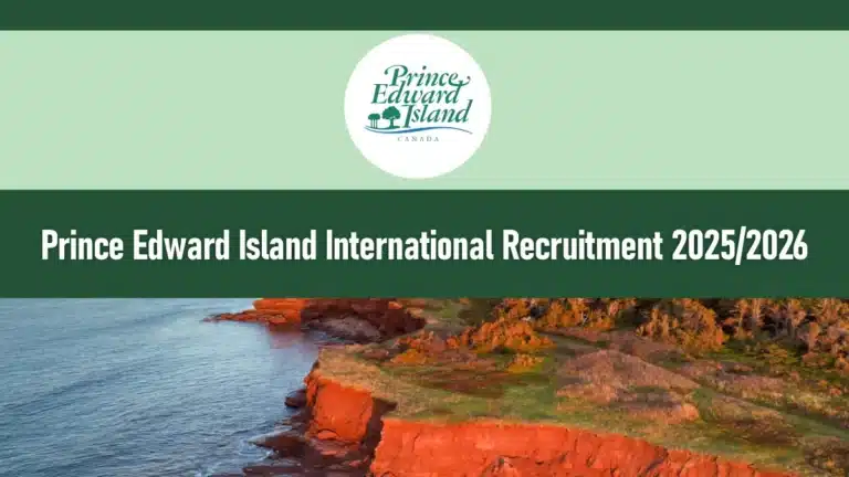 Prince Edward Island International Recruitment 2026/2027 Application Portal