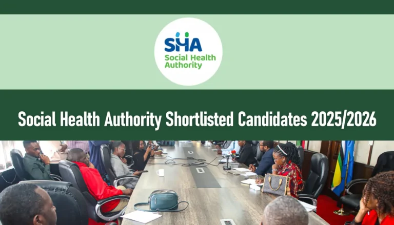 Social Health Authority Shortlisted Candidates 2025/2026 PDF Download