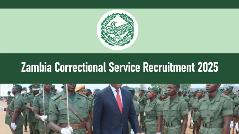 Zambia Correctional Service Recruitment 2025/2026 Application Form Portal