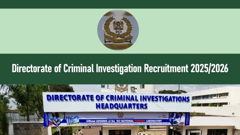 Directorate of Criminal Investigation Recruitment 2025/2026 Application Portal