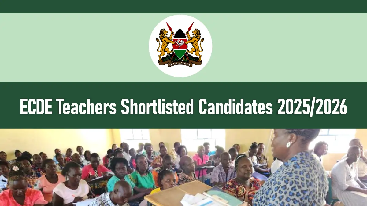 Kenya ECDE Teachers Shortlisted Candidates 2026/2027 PDF Download