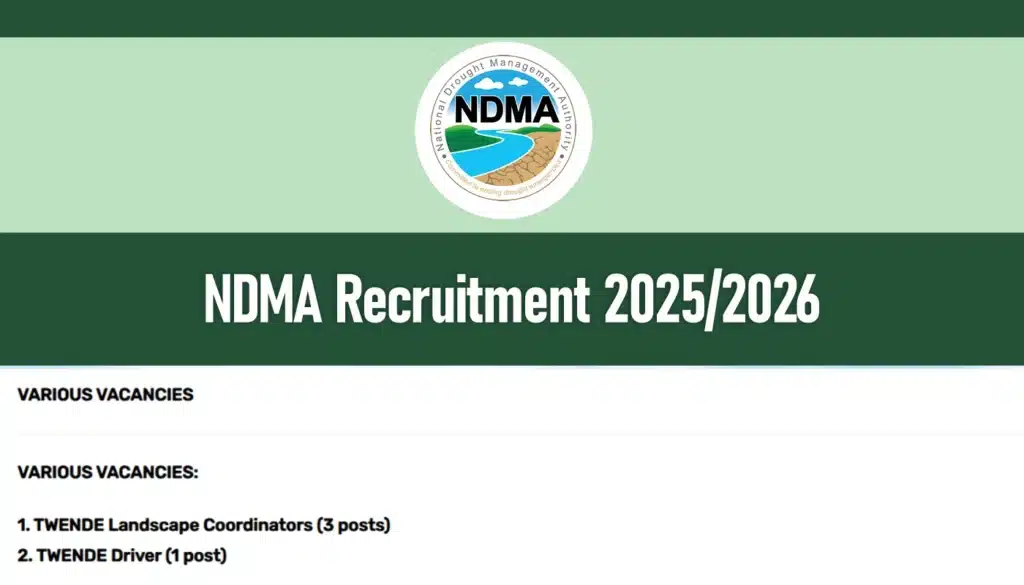 NDMA Recruitment 2026/2027 Jobs Application Form Portal