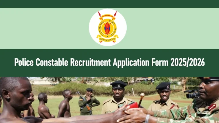 Police Constable Recruitment Application Form 2025/2026 Portal
