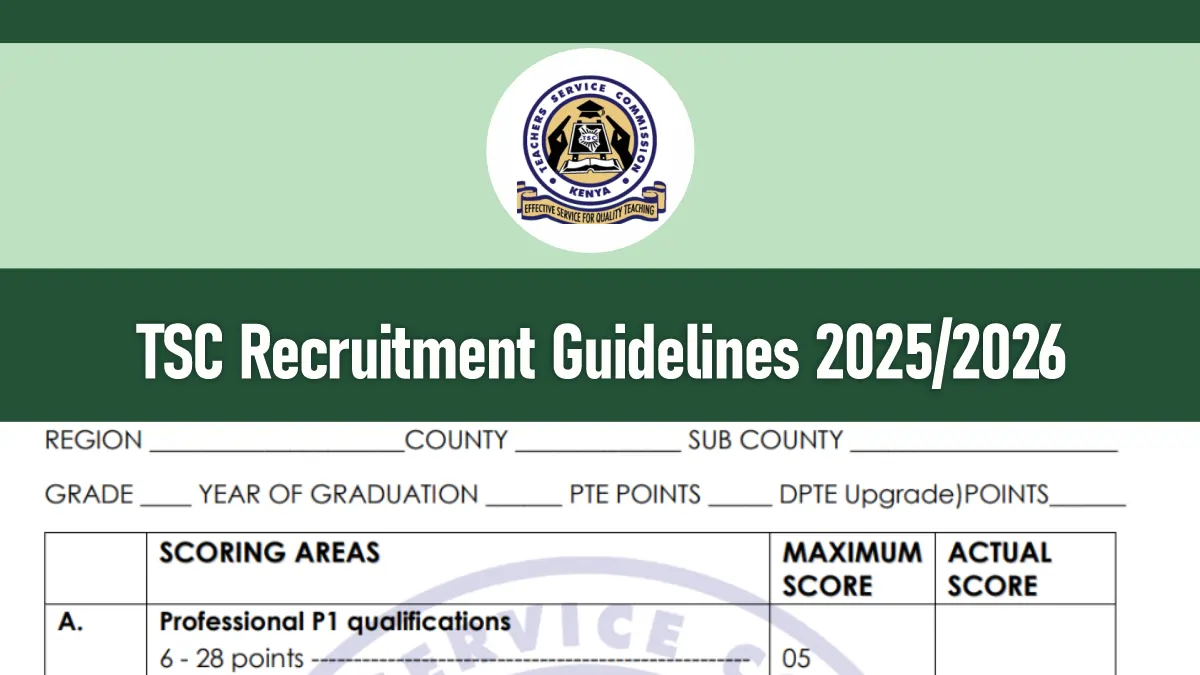 TSC Recruitment Guidelines 2026/2027 PDF Download