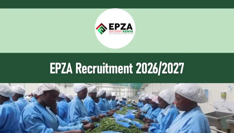 EPZA Recruitment 2026/2027 Application Form Portal