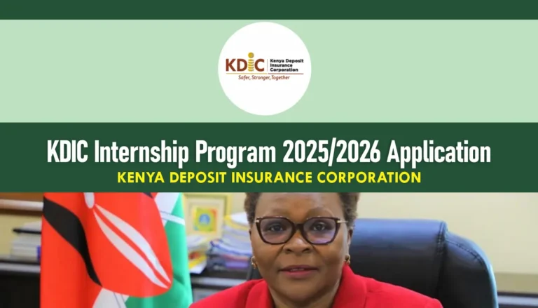 KDIC Internship 2026/2027 Opportunities Application Form Portal