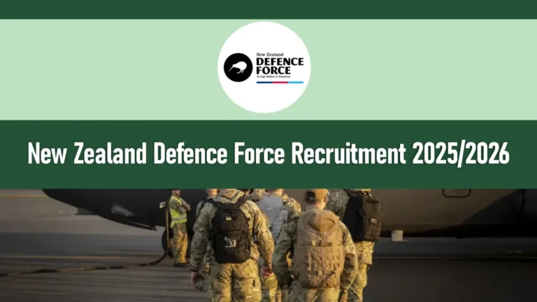 New Zealand Defence Force Recruitment 2026/2027 NZDF Jobs Portal