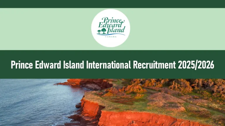 Prince Edward Island International Recruitment 2026/2027 Application Portal