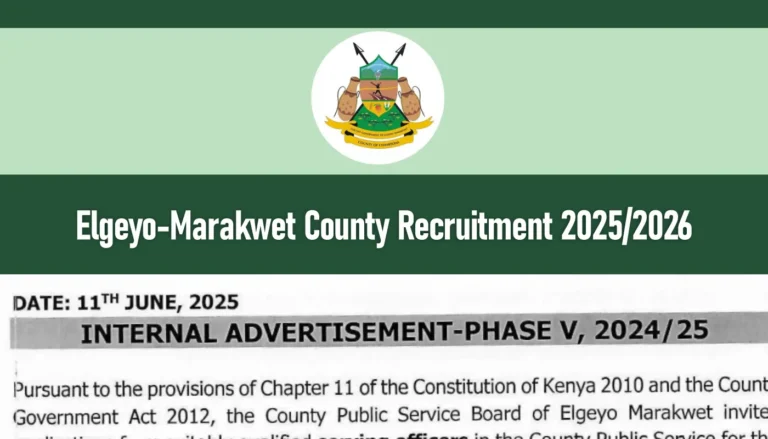 Elgeyo-Marakwet County Recruitment 2026/2027 Application Portal