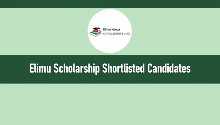 Elimu Scholarship Shortlisted Candidates PDF 2026 Beneficiaries