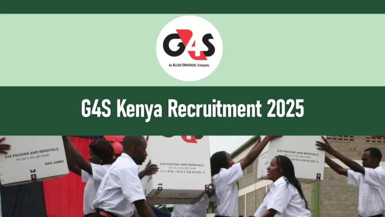 G4S Kenya Recruitment 2026 Security Jobs, Application Form Portal