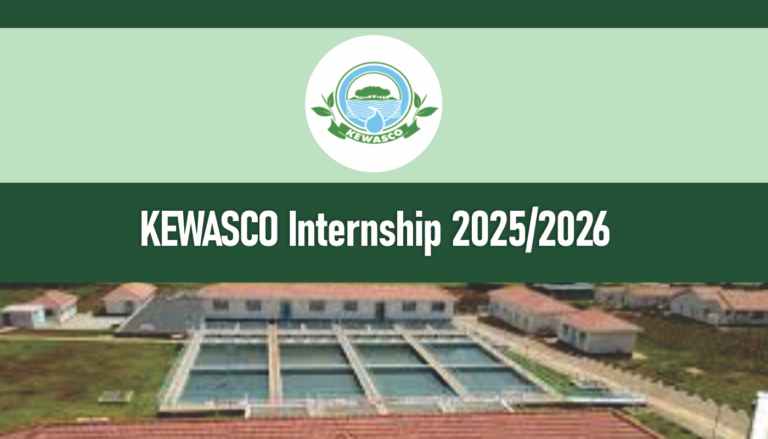 KEWASCO Internship 2026/2027 Application Form Portal