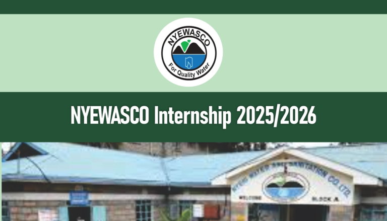 NYEWASCO Internship 2026/2027 Application Form Portal
