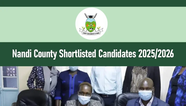 Nandi County Shortlisted Candidates 2026/2027 PDF Download