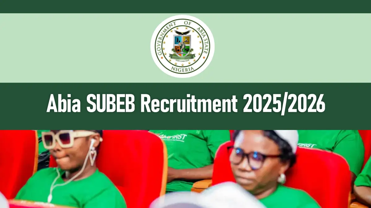 Abia SUBEB Recruitment 2026/2027 Application Form Portal