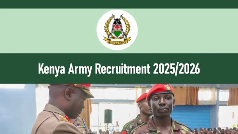 Kenya Army Recruitment 2026/2027 Application Form Portal
