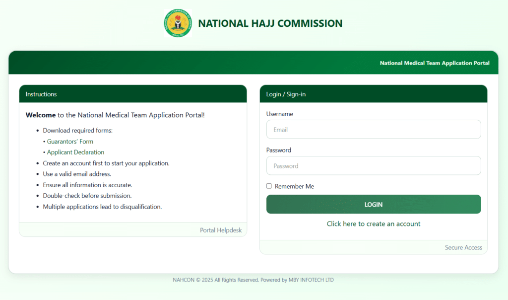 National Haji Commission Recruitment 2026/2027 NAHCON Jobs Portal