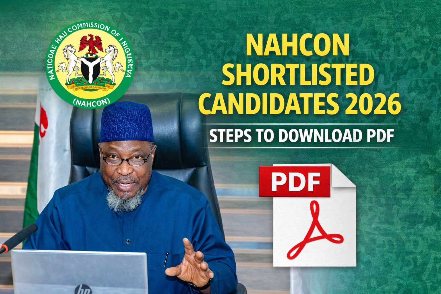 NAHCON Shortlisted Candidates 2026: Steps to Download PDF